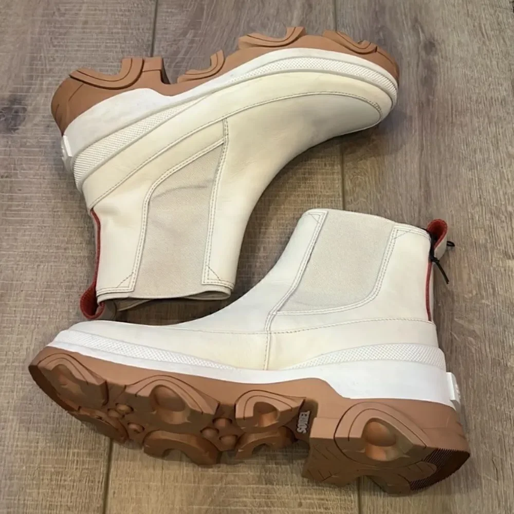 Sorel Brex Waterproof Chelsea Boots Ivory US 9